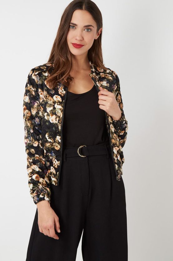 Chaqueta guateada de flores