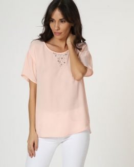 Blusa con perlas