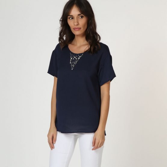 Blusa con perlas
