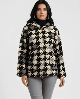 Chaqueta estampada con capucha