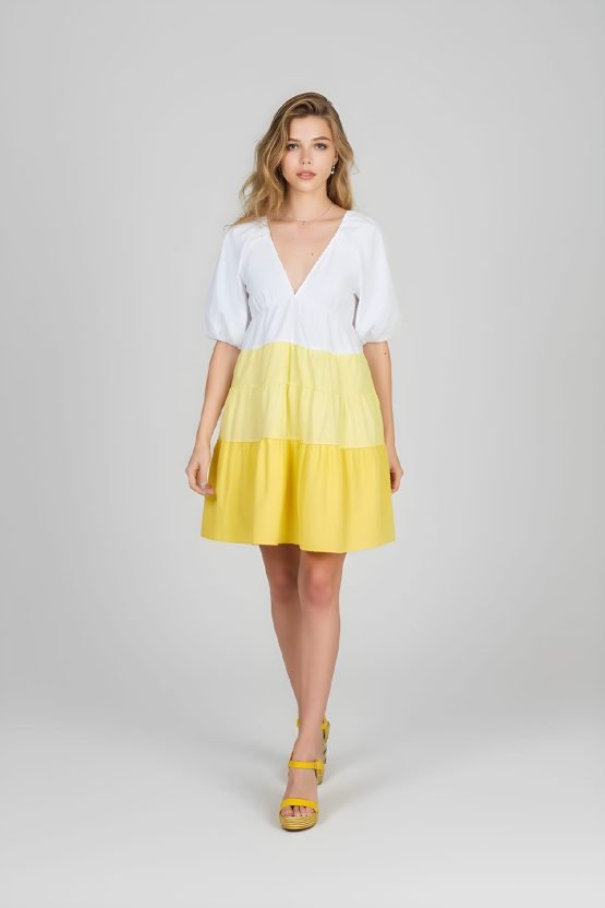 Vestido con escote en V