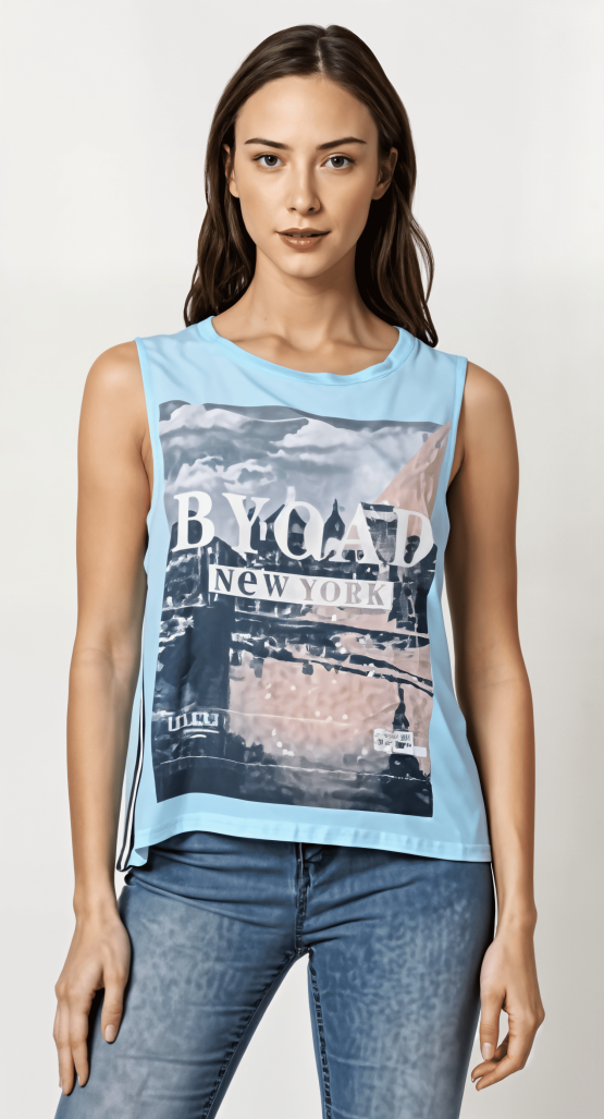 Blusa sin mangas con lentejuelas