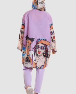 Chubasquero de mujer con estampado anime