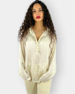 Blusa satinada de rayas