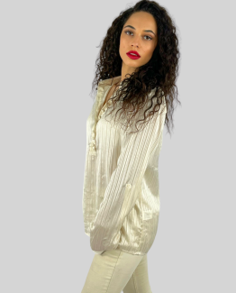 Blusa satinada de rayas