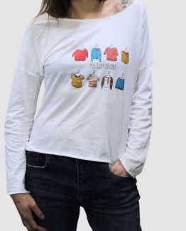 Camiseta de algodón estampada