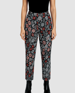 Pantalón satinado de flores