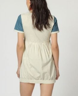 Vestido corto combinado