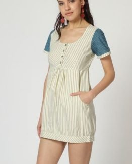 Vestido corto combinado