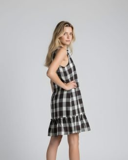 Vestido de cuadros sin mangas