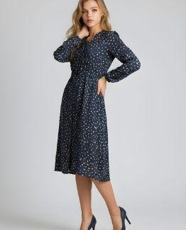 Vestido estampado midi
