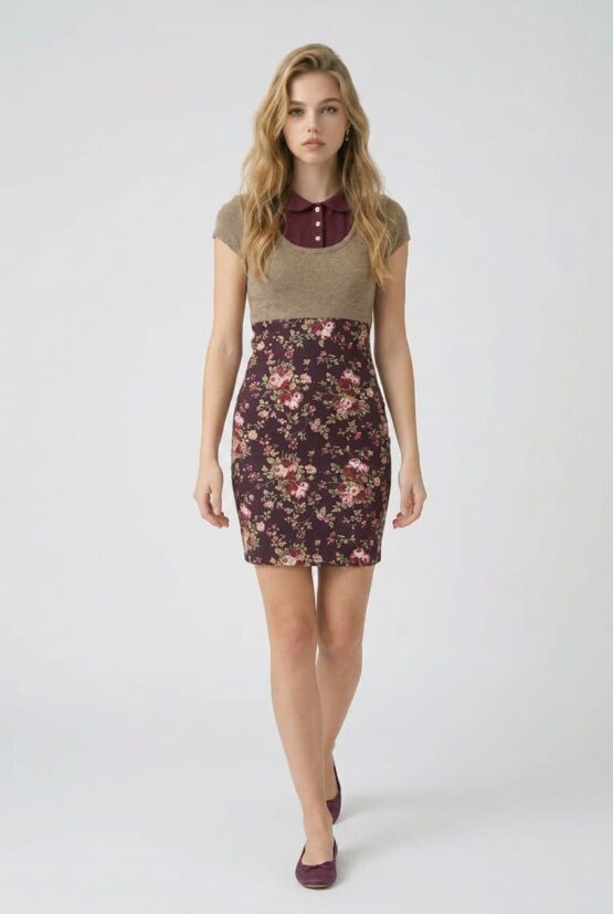 Vestido combinado
