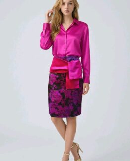 Falda estampada con fajín