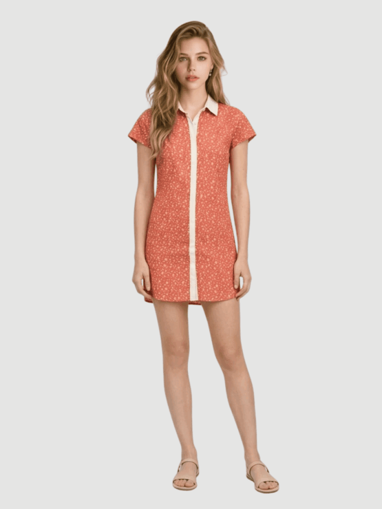 Vestido camisero estampado
