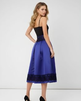 Falda midi bordada