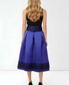 Falda midi bordada