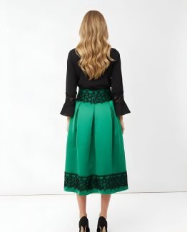 Falda midi bordada