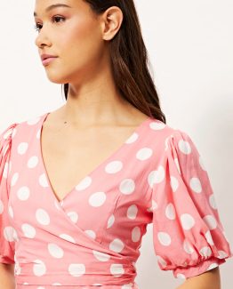 Vestido estampado de lunares