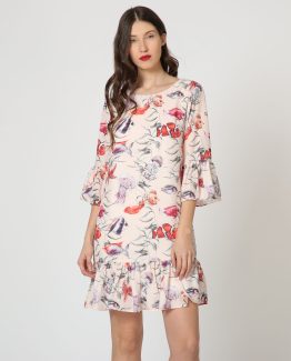 Vestido estampado de peces