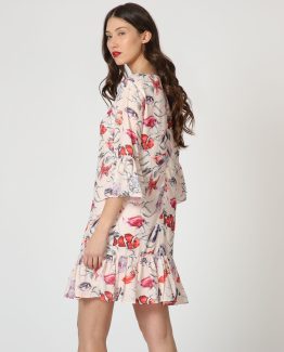 Vestido estampado de peces