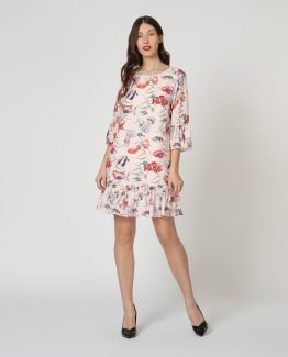 Vestido estampado de peces