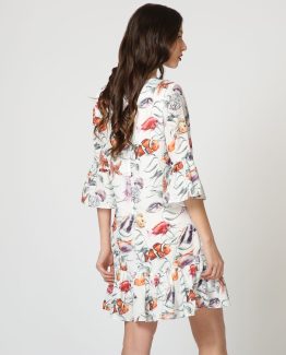 Vestido estampado de peces