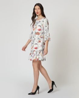 Vestido estampado de peces