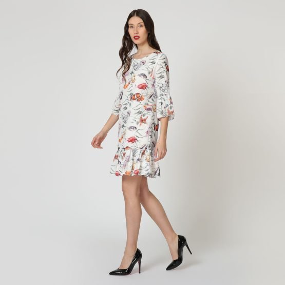 Vestido estampado de peces