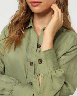 Camisa larga con textura