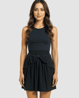 Falda con detalle de lazo delantero