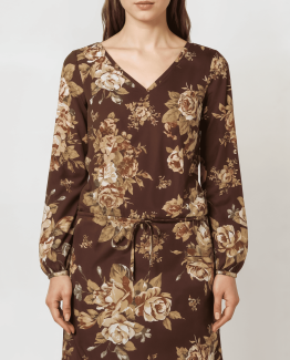 Vestido estampado de flores