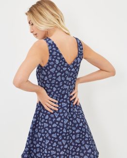 Vestido estampado sin mangas