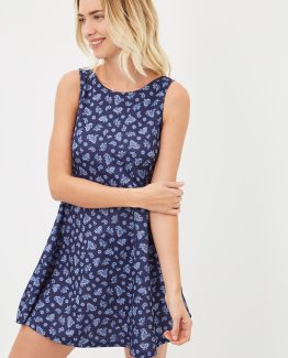 Vestido estampado sin mangas