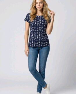 Camiseta de algodón estampado