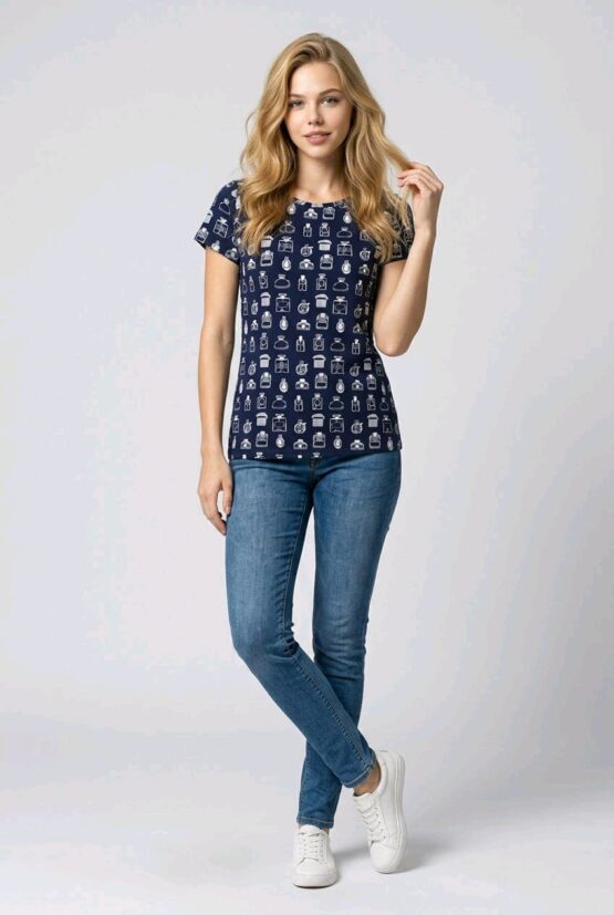 Camiseta de algodón estampado