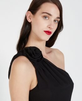 Vestido asimétrico de gasa