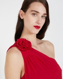 Vestido asimétrico de gasa