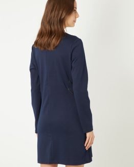 Vestido acampanado con cremalleras
