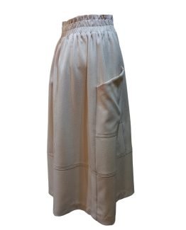 Falda acampanada con cintura elástica