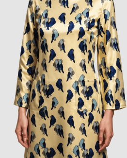 Vestido satinado estampado