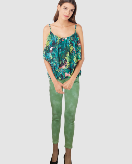 Pantalón skinny mujer tiro medio