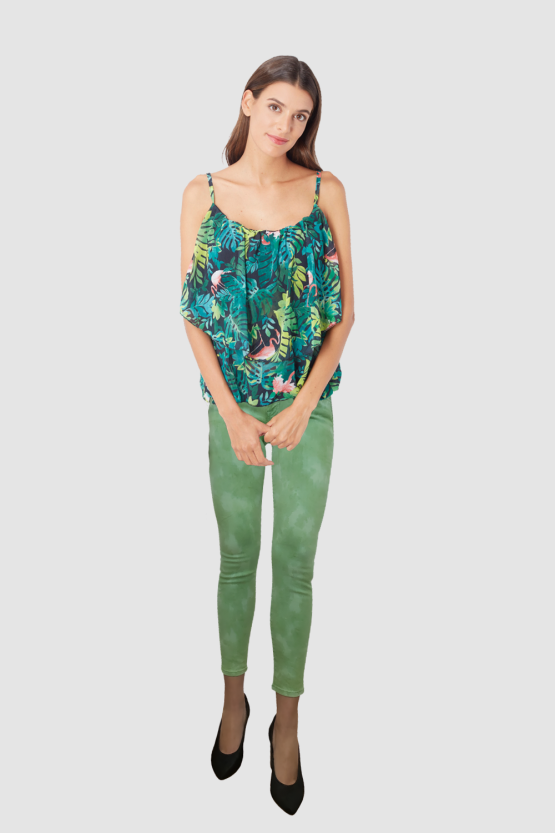 Pantalón skinny mujer tiro medio