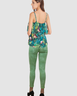 Pantalón skinny mujer tiro medio