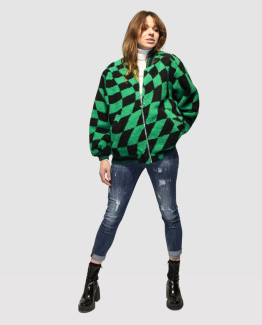 Chaqueta bomber efecto peluche