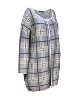 Chaqueta de cuadros con bolsillos
