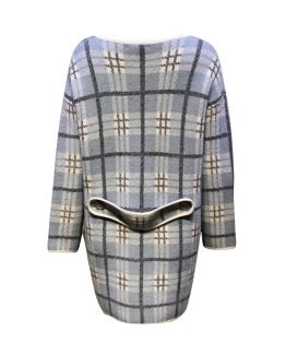Chaqueta de cuadros con bolsillos