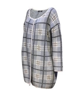 Chaqueta de cuadros con bolsillos