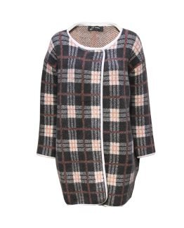 Chaqueta de cuadros con bolsillos