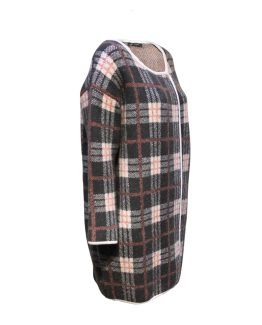 Chaqueta de cuadros con bolsillos