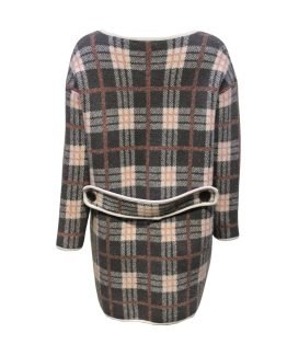 Chaqueta de cuadros con bolsillos